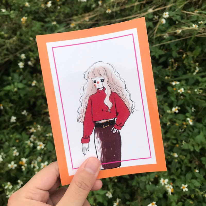 明信片 复刻回忆-橘框 - 卡片/明信片 - 纸 