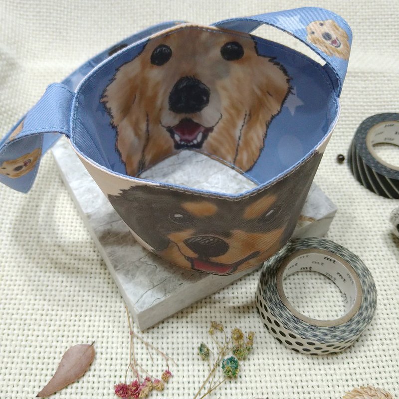 现货-奶油腊肠+双色腊肠-双面饮料杯套-可翻面使用~饮料提袋 - 随行杯提袋/水壶袋 - 聚酯纤维 