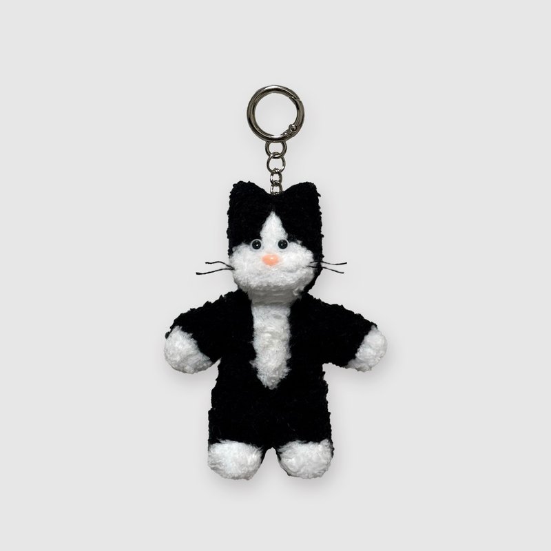 燕尾服猫钥匙圈 - 钥匙链/钥匙包 - 压克力 黑色