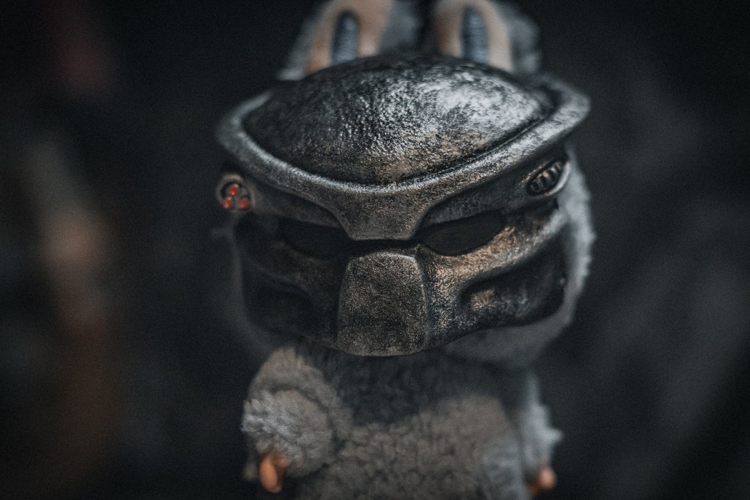 Labubu 铁血战士面罩配件, Labubu Predator Mask - 玩偶/公仔 - 树脂 银色