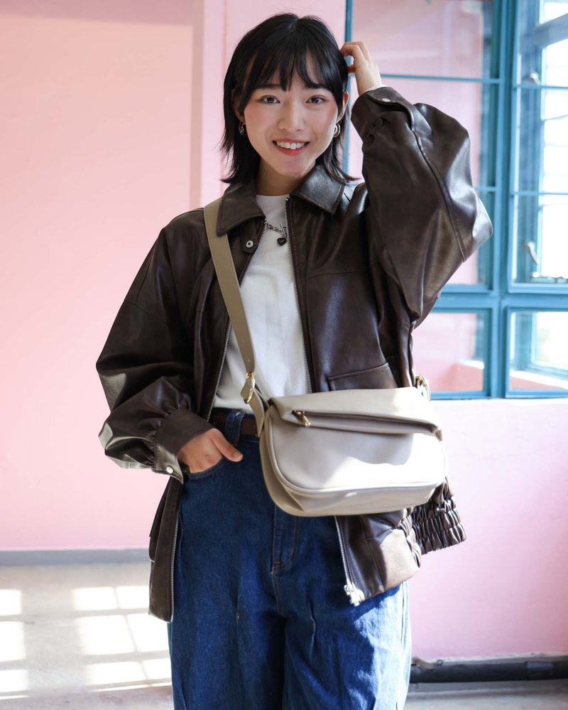 Sydney 旅行两用袋 小型，斜背，侧背，上肩袋 灰泥 - 侧背包/斜挎包 - 人造皮革 灰色