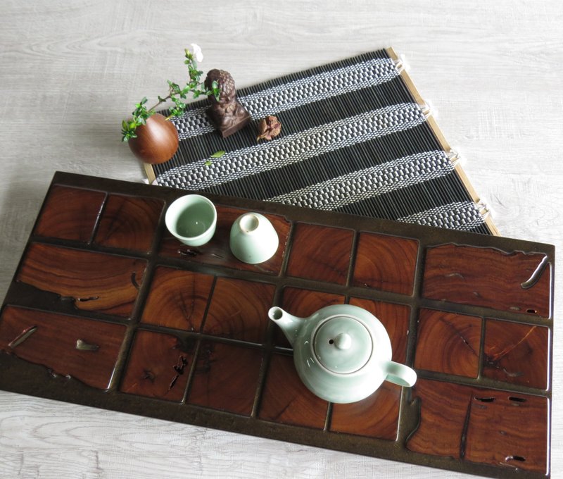 HO MOOD 解构系列—手作 原木仿石 茶盘 - 杯垫 - 木头 咖啡色