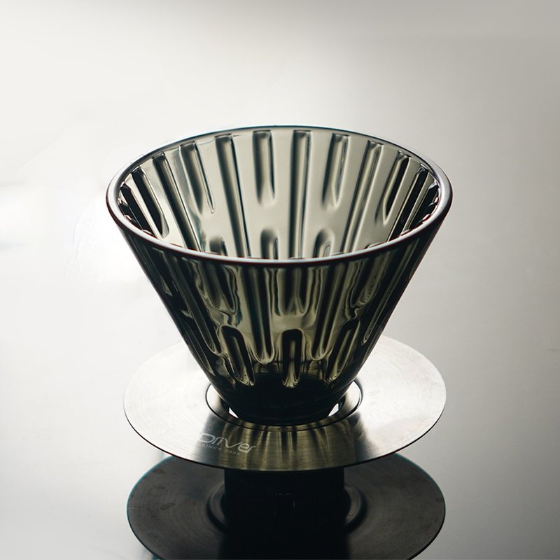 排水骨有效衬托滤纸丨Driver 格拉斯滤杯 2-4cup - 咖啡壶/周边 - 不锈钢 黑色