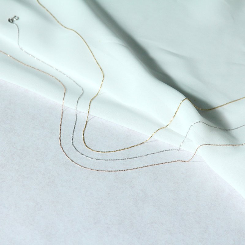 【人气询问】长度定制化裸感14K金项链/特殊尺寸订制 - 项链 - 贵金属 多色