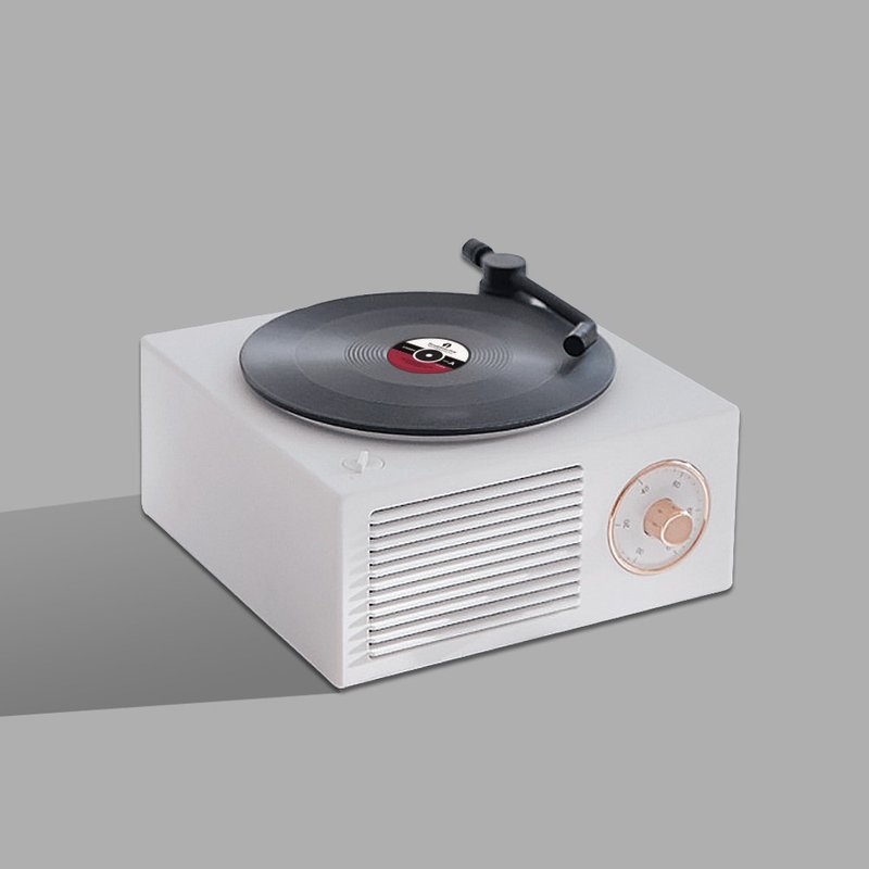 唱盘造型 无线蓝牙喇叭 可接手机 电脑 bluetooth speaker - 扩音器/喇叭 - 塑料 白色