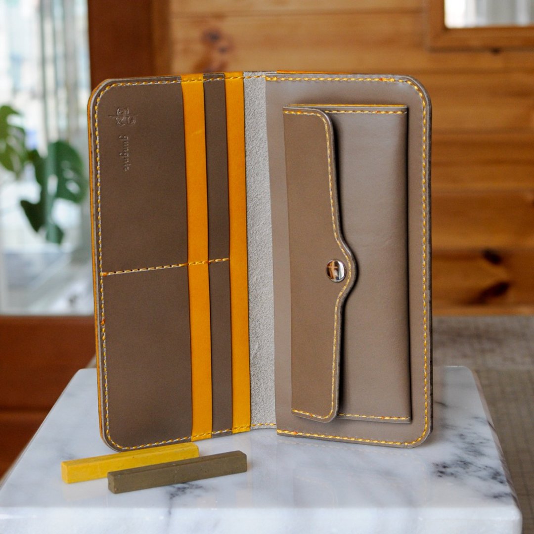 Simple long wallet B No.4 Buttero - 皮夹/钱包 - 真皮 多色