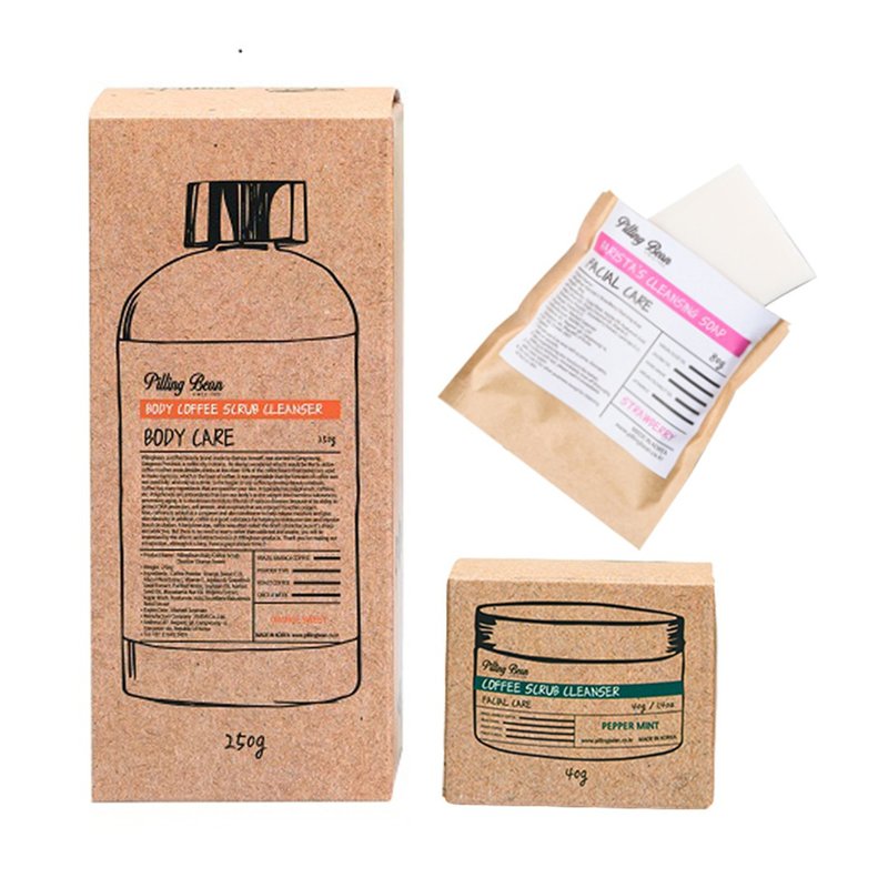 PILLING BEAN 全身美肌股溜组 (活力提案) - 沐浴用品 - 植物．花 咖啡色