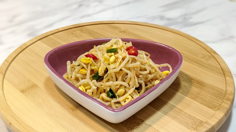 首尔大叔 生命力韩式泡菜 凉拌豆芽菜 小包装共2台斤 - 料理包 - 新鲜食材 红色