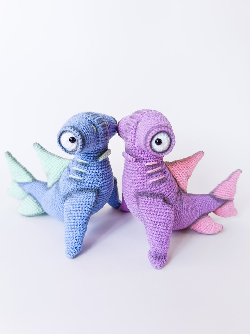 双髻鲨钩针图案PDF在英文漂亮的婴儿鲨鱼amigurumi DIY - 手工艺教程/工具书 - 其他材质 