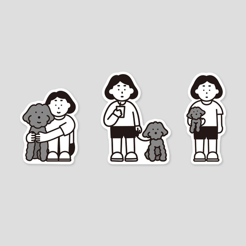 防水独立裁型贴纸 (Ver.2) - 贴纸 - 塑料 灰色