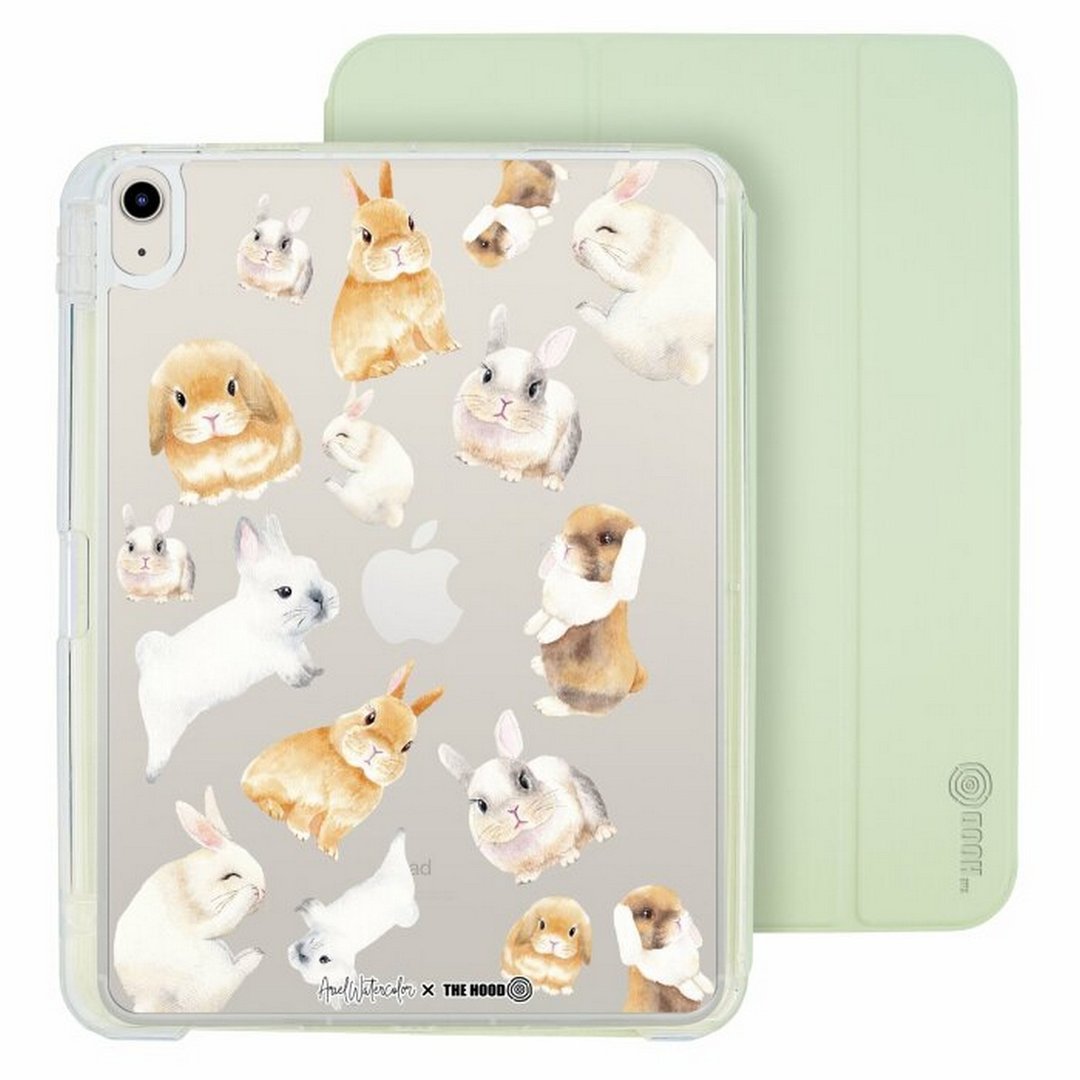 Bunnies iPad air /pro 2024 mini7可拆式防摔透明 实色折套 - 平板/电脑保护壳 - 塑料 多色