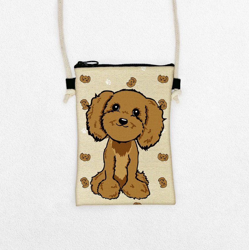 贵宾 4毛色 宠物图样轻旅随身包 (多图样) 手机包 护照包 散步包 - 外出包 - 聚酯纤维 多色