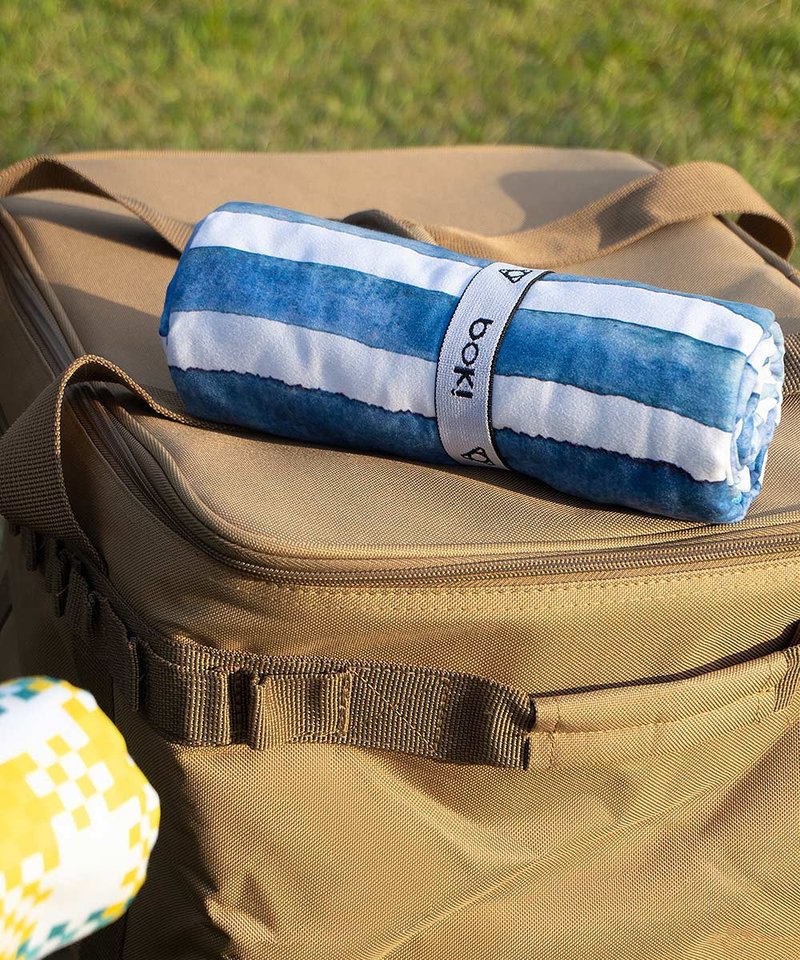 水彩条纹/吸湿快干多用途毛巾 - 运动/健身用品 - 聚酯纤维 蓝色