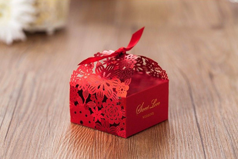 猫痴茶婚礼小物 / 殷花盛情 -东方风情系列 猫咪茶包礼盒 / 位上迎宾礼 （起订量50份） - 茶 - 新鲜食材 红色