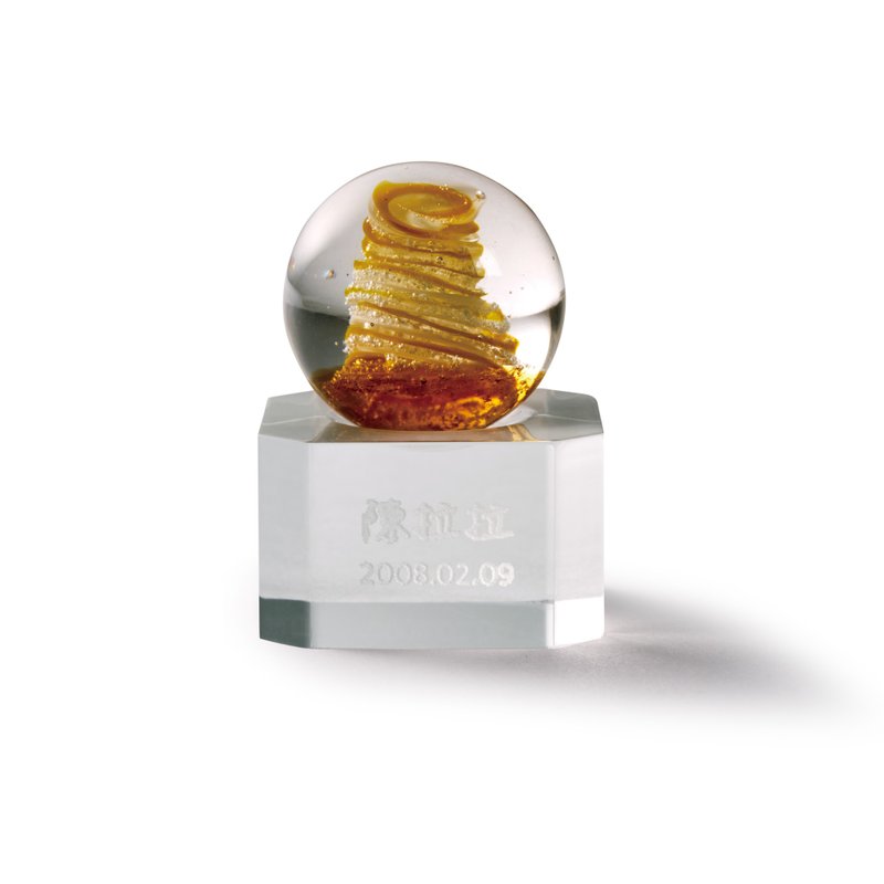 满天星琉璃球-骨灰毛发琉璃纪念 - 项链 - 玻璃 银色