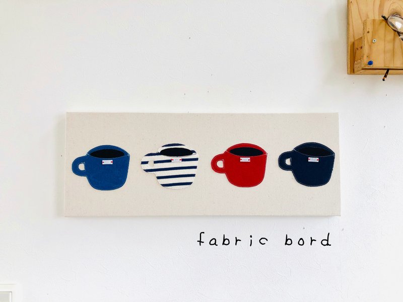Fabric panel cafe time - 海报/装饰画/版画 - 棉．麻 白色