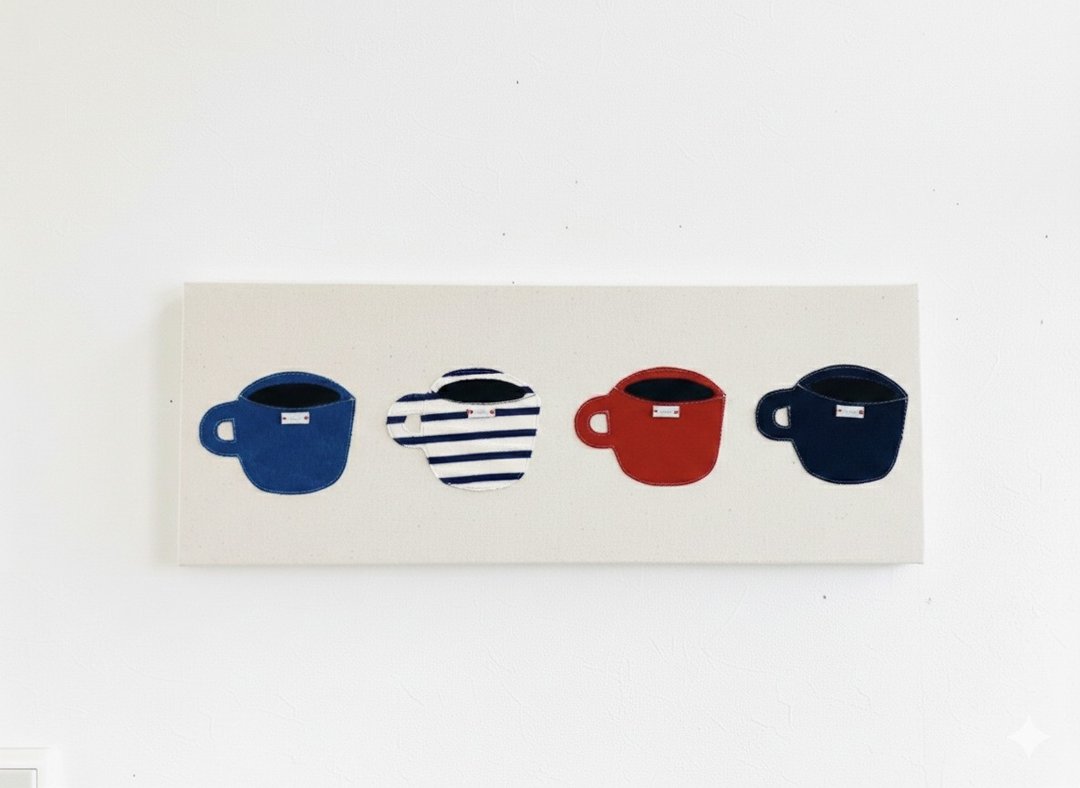 布艺挂画 cafe time - 海报/装饰画/版画 - 棉 白色
