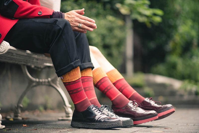 FLIPPOS潮流机能压力袜 翻转袜【Red Leaf 红叶】 - 袜子 - 其他材质 多色