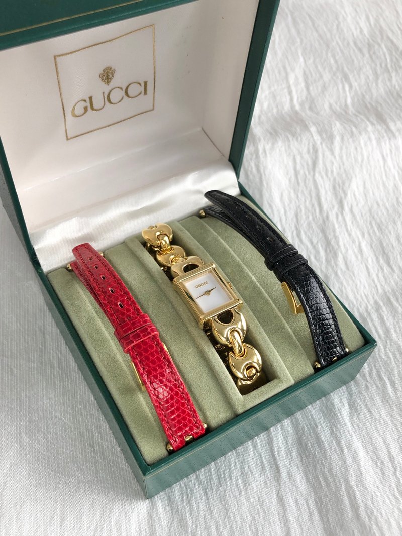 【 日本直送 名牌中古包 】GUCCI 古驰 手表 金色 不锈钢 石英 1800L vintage 古董 wu52cy - 女表 - 不锈钢 金色
