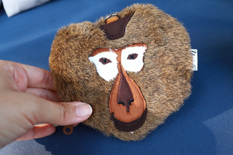 猴 / 猴子袋 / 键盘管理员 / 持卡人 / 零钱包 - 皮夹/钱包 - 聚酯纤维 咖啡色