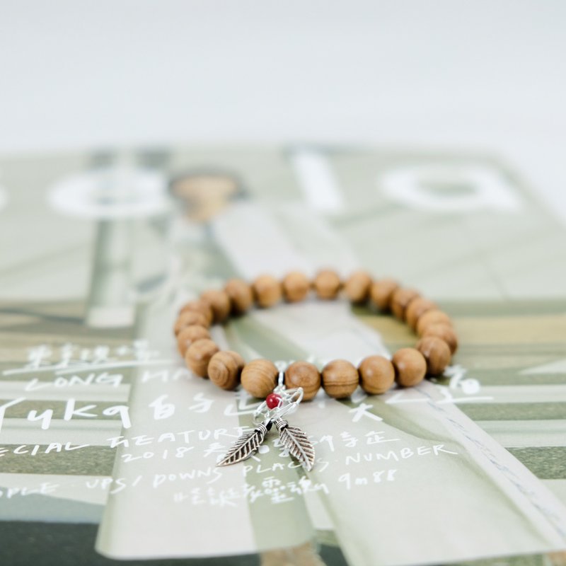 【Australia Sandalwood系列】捕梦网 纯银 平安手串 8mm - 手链/手环 - 木头 
