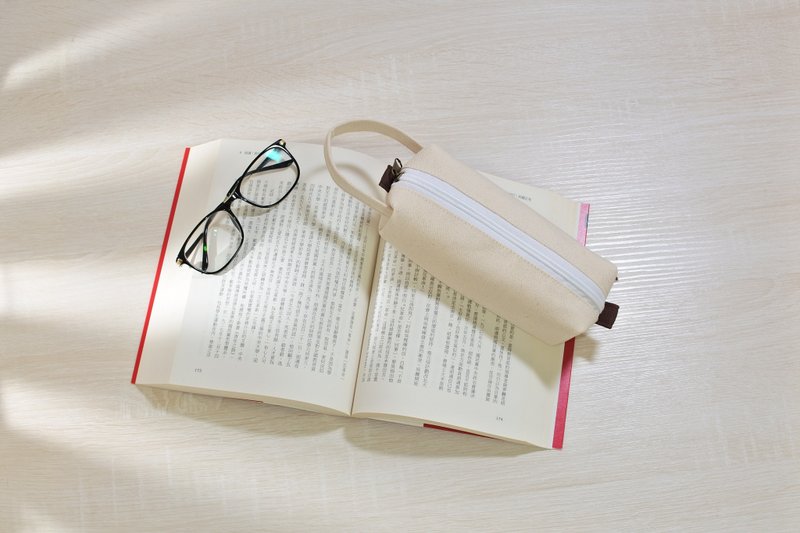 大容量纯棉帆布 铅笔袋 无印刷笔袋 蝶谷巴特可用 - 铅笔盒/笔袋 - 棉．麻 