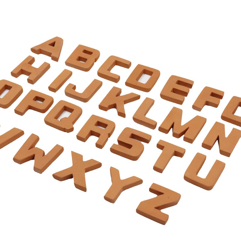 红砖制英文字母 大写 立体字 A-Z - 摆饰 - 陶 红色