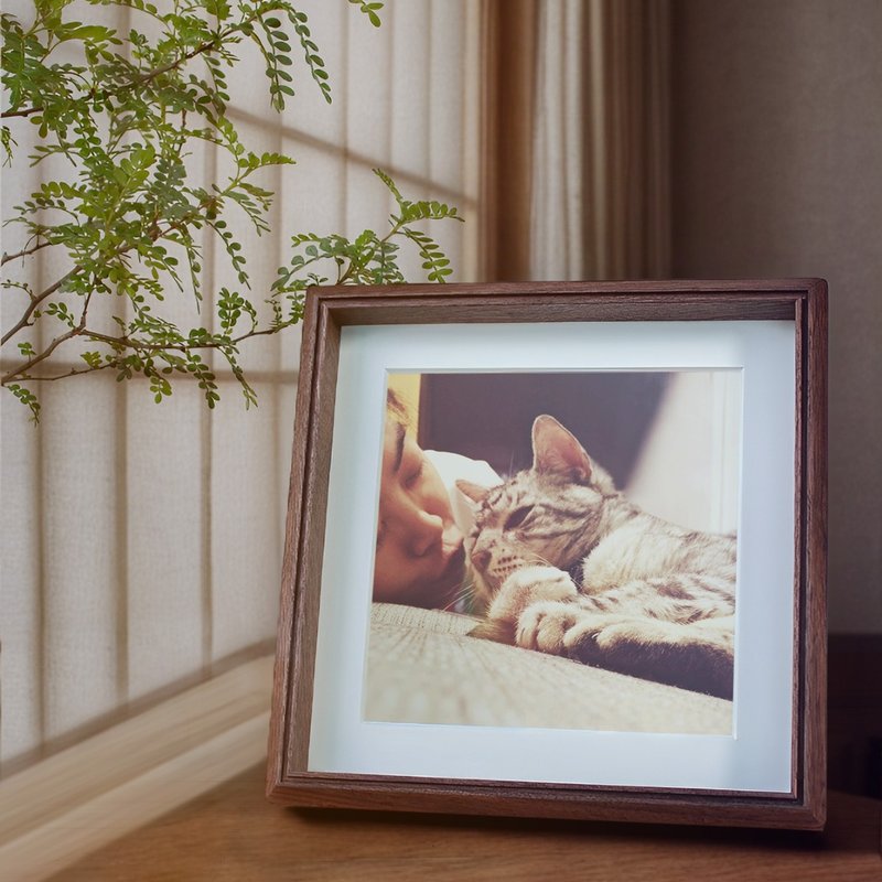 日和法式装饰原木相框/黑胡桃/榉木/967NF - 画框/相框 - 木头 咖啡色