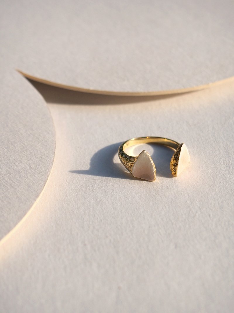 猫耳叠戴戒指，纯银，猫咪戒指，猫银戒指，叠戴戒指 - 戒指 - 其他材质 金色