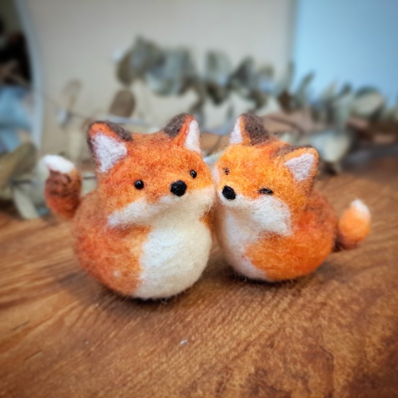 小狐狸迷你不倒翁羊毛毡体验活动课程 - 编织/羊毛毡/布艺 - 羊毛 