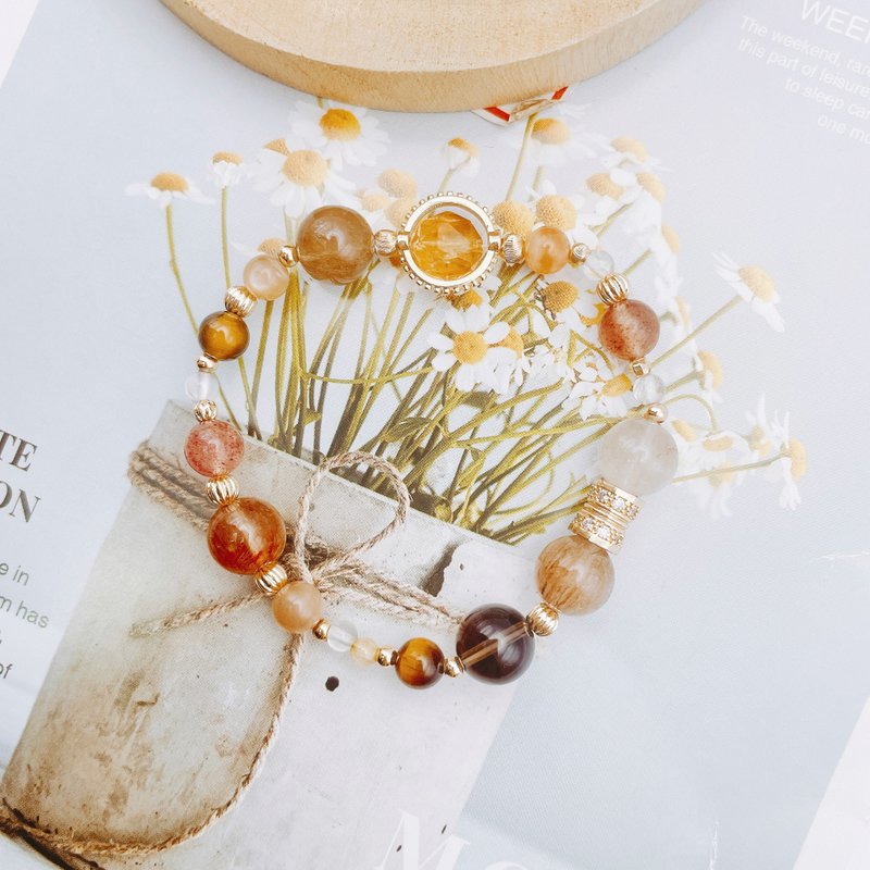 14K包金水晶手链 收藏家 x 疗愈手链 昭煦 - 手链/手环 - 宝石 多色