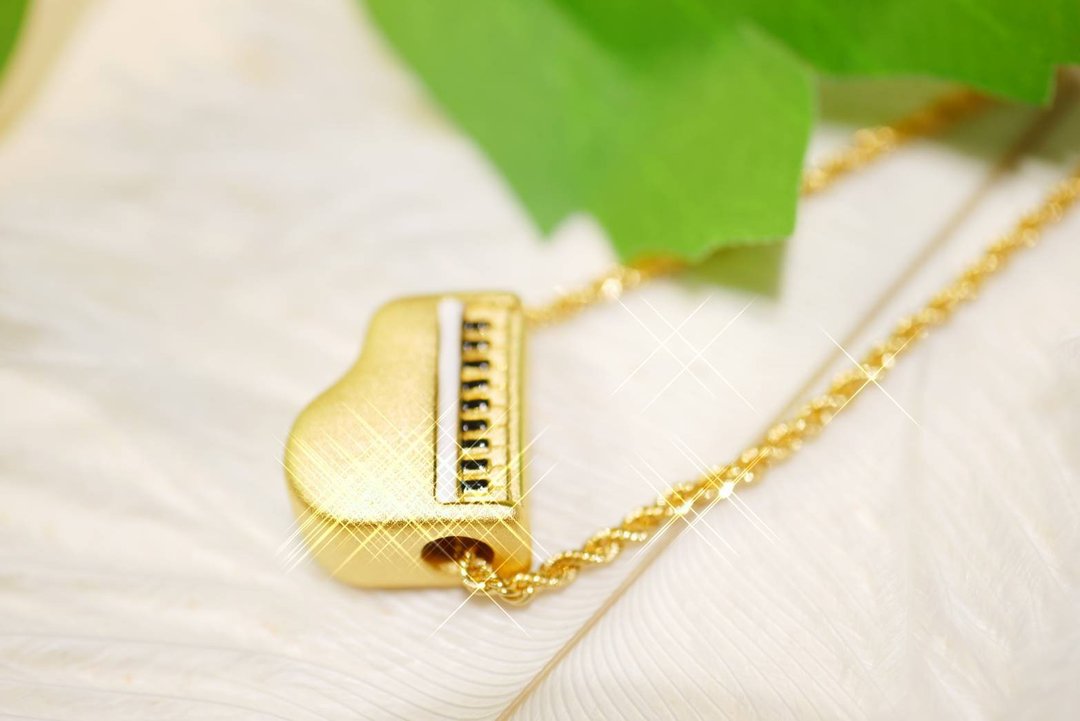 钢琴-硬金工艺 - 手链/手环 - 24k 金 金色