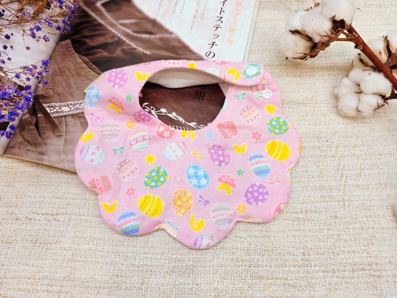 云朵六层纱围兜口水巾--粉色彩蛋 - 围嘴/口水巾 - 棉．麻 粉红色