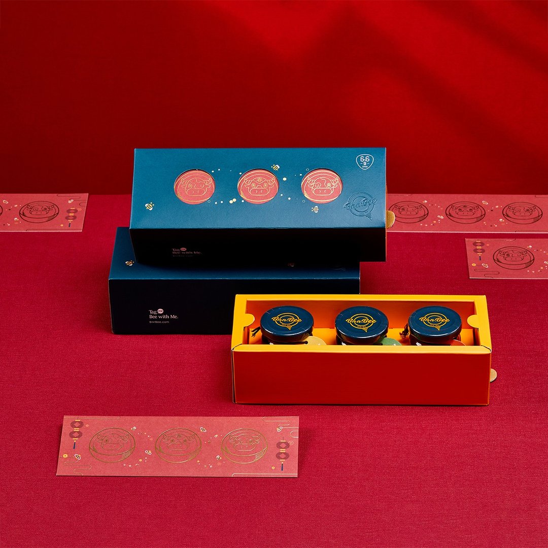 【礼盒团购/包邮】Mini Planet Gift Box 蜜密星球礼盒 六盒组 - 蜂蜜/黑糖 - 新鲜食材 蓝色
