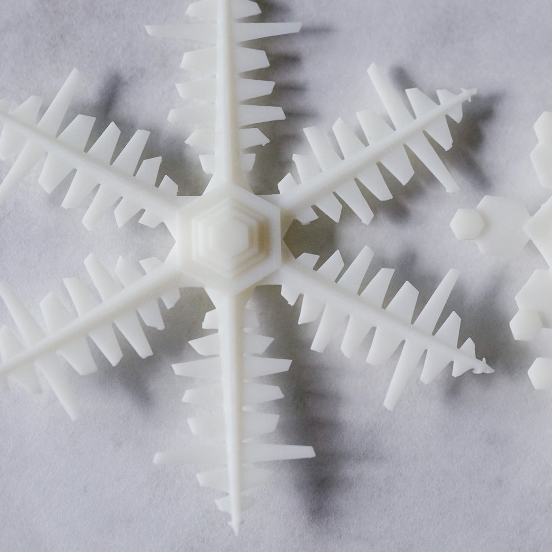 Xmas Ornament - snowflake A - 摆饰 - 树脂 白色