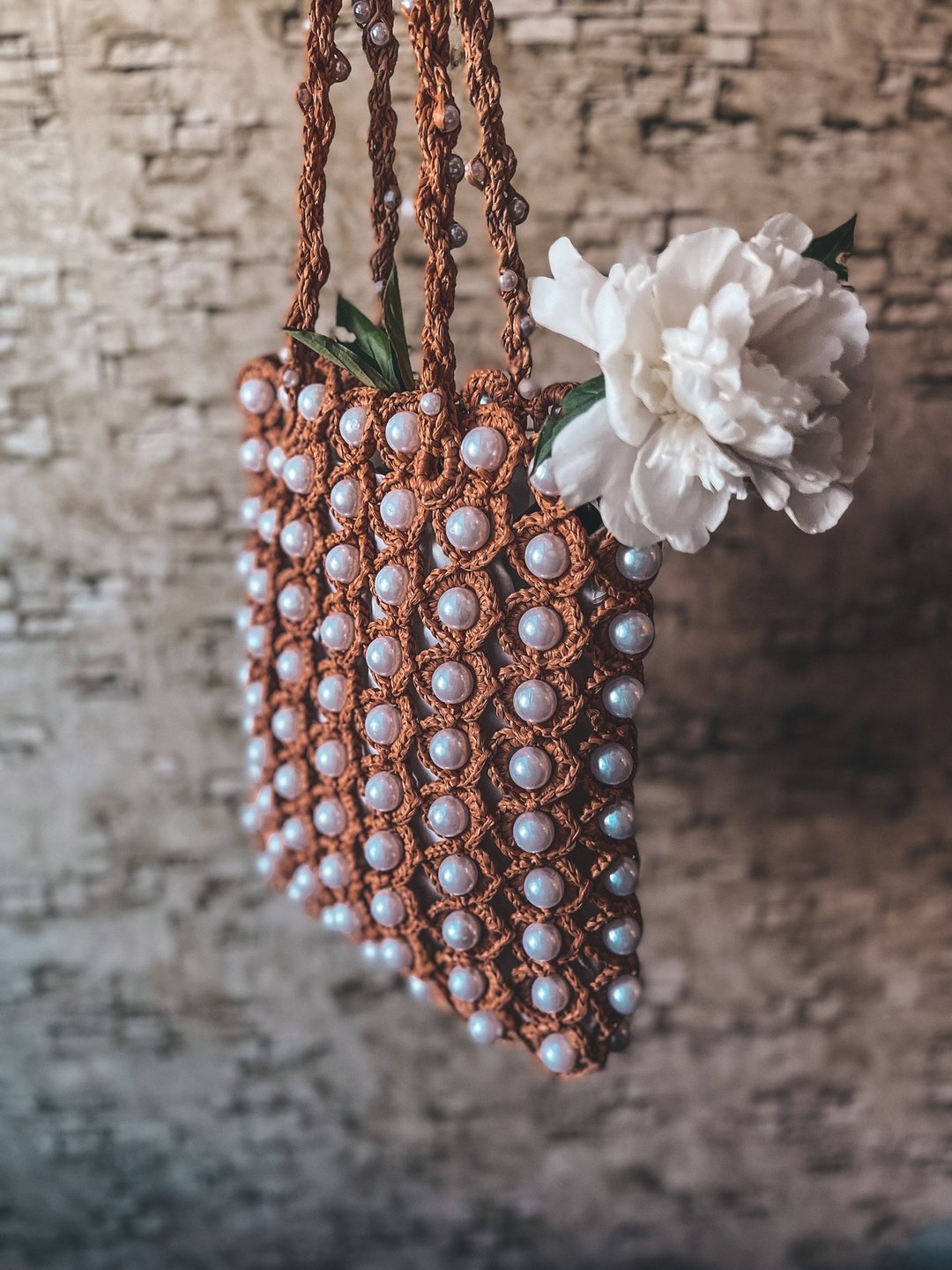 Raffia bag with beads crochet pattern PDF, digital instant download, video tutor - 手工艺教程/工具书 - 其他材质 
