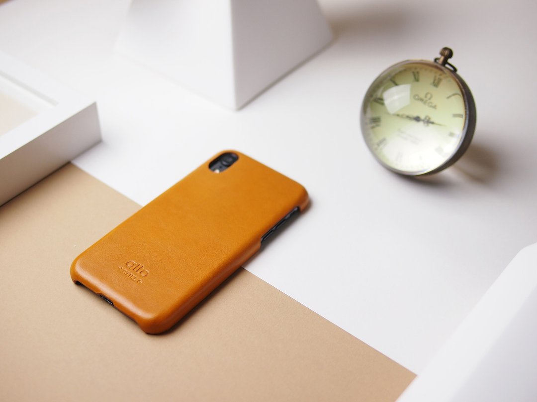 Alto iPhone XR 6.1寸 真皮手机壳背盖 Original - 焦糖棕 - 手机壳/手机套 - 真皮 橘色