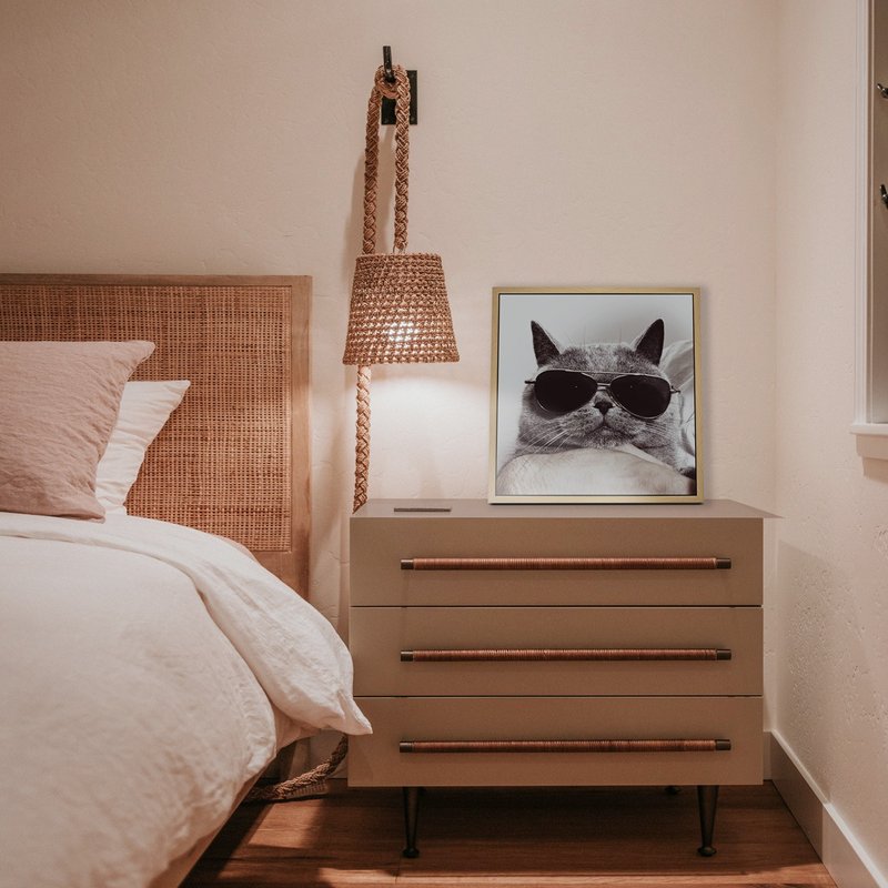 hip hop喵-戴墨镜英国短毛猫挂画/居家摆设/猫奴挂画/catitem2026 - 海报/装饰画/版画 - 棉 灰色