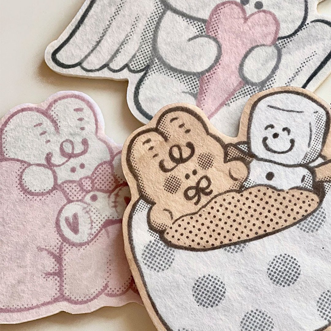 咖啡毛氈裝飾板 / 拼豆掛件展示板 / 文創桌面收納擺飾 - 摆饰 - 其他材质 多色