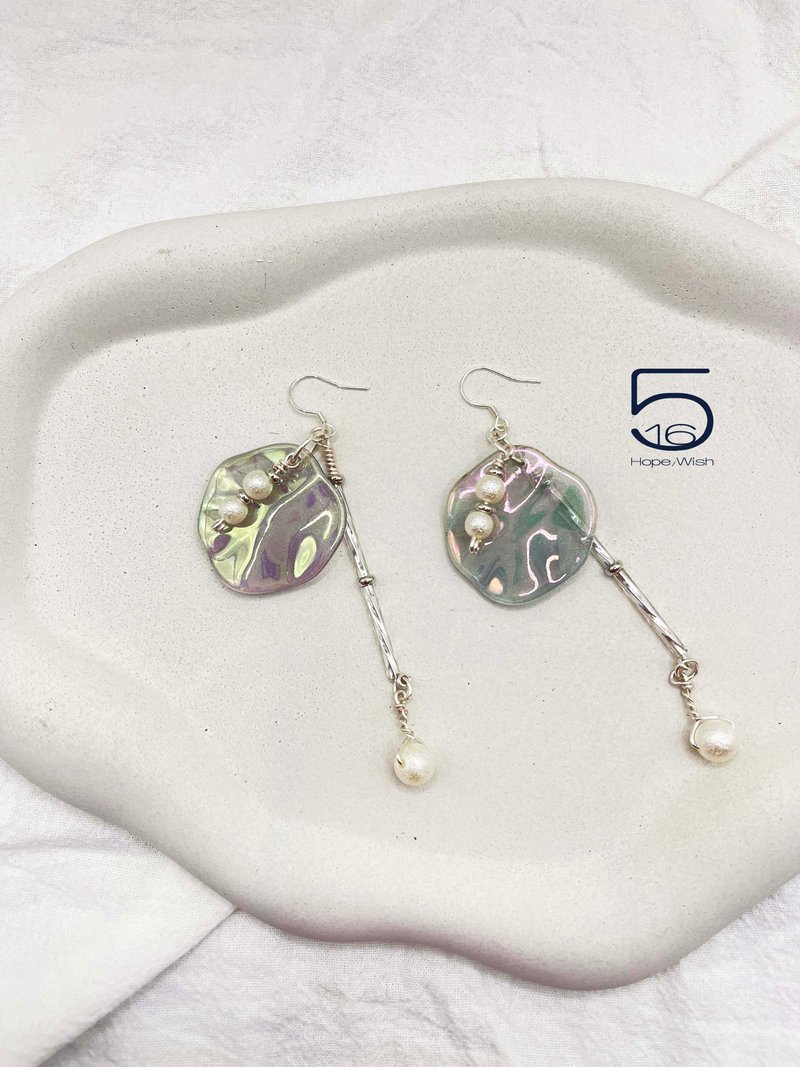 海洋女神 - 耳环/耳夹 - 宝石 