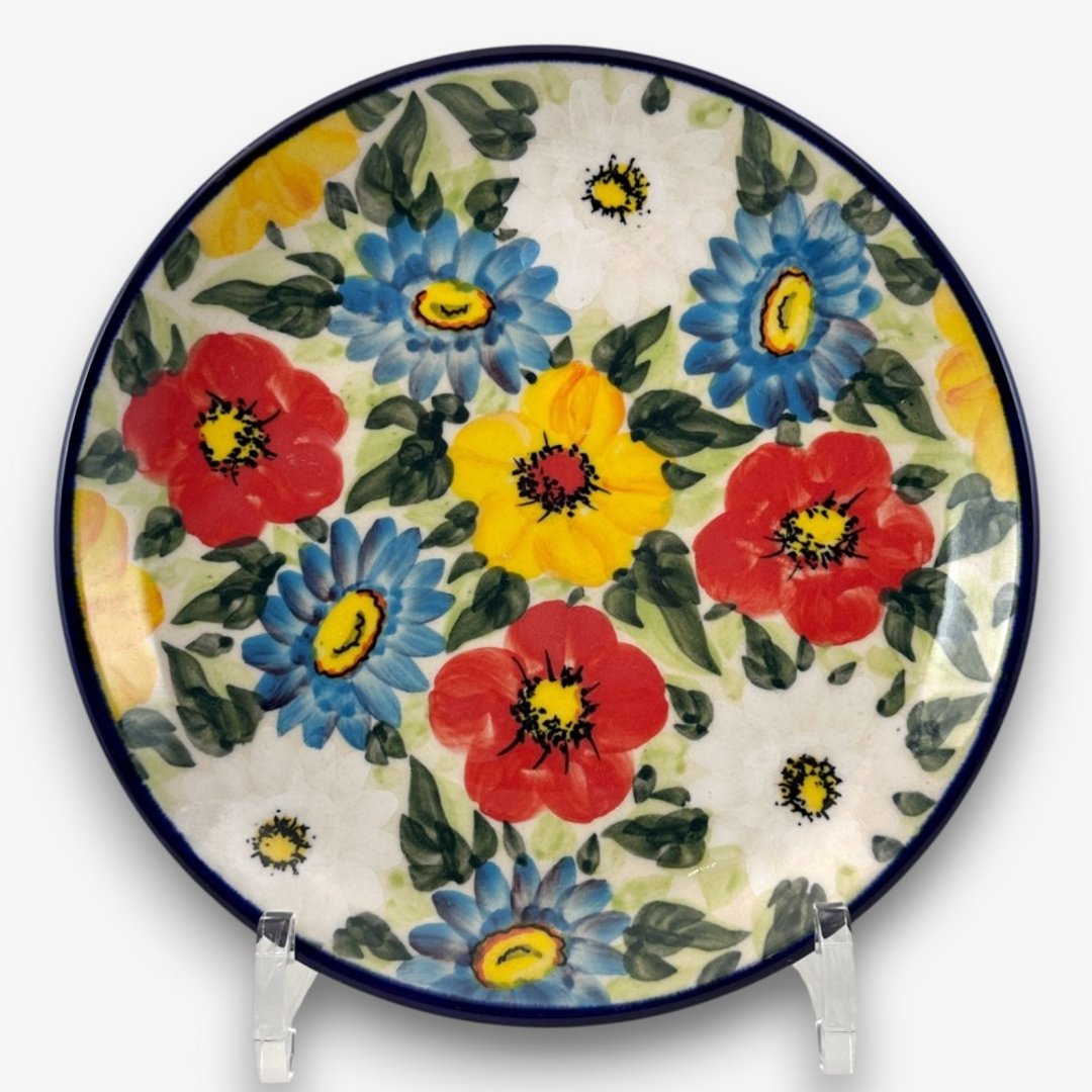 波兰手绘手工陶 - 餐盘 早餐盘 点心盘 蛋糕盘 19cm 百花锦园系列 - 盘子/餐盘/盘架 - 陶 多色