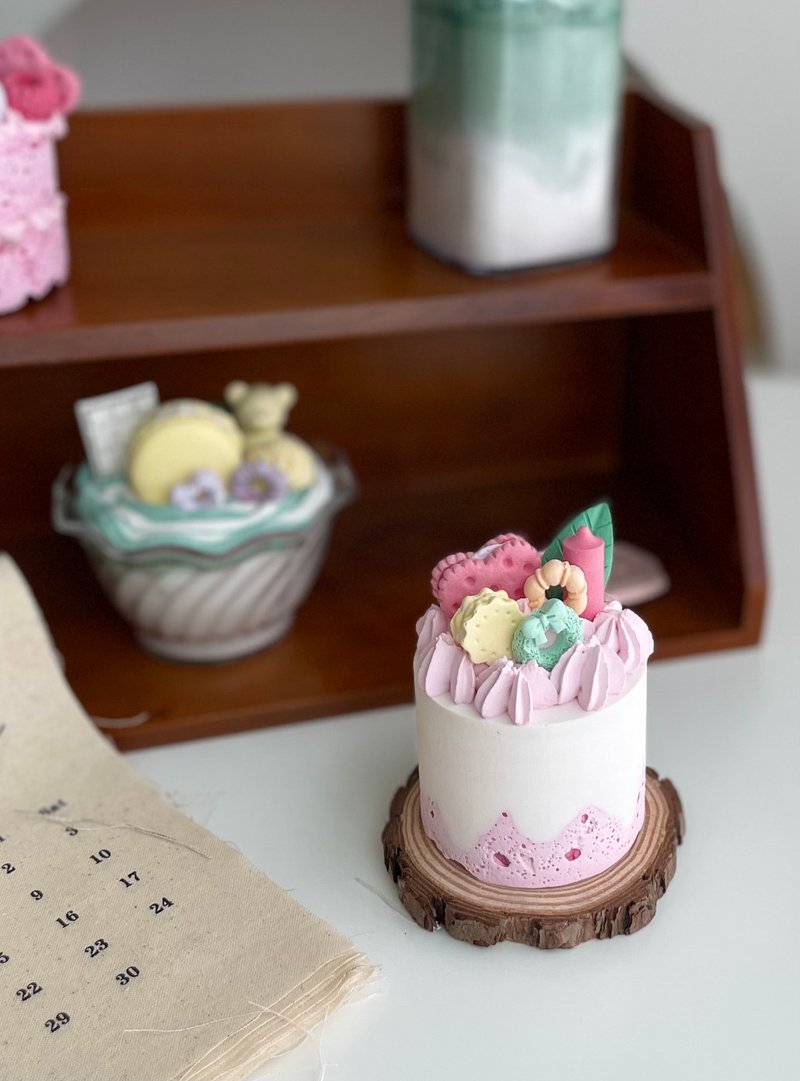 【烘培石膏】慕斯蛋糕扩香石 - 香薰/精油/线香 - 其他材质 