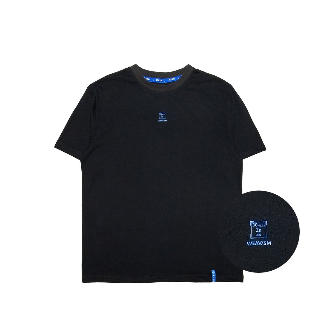 CORE锌离子有机棉Tee-黑 - 男装上衣/T 恤 - 其他材质 黑色