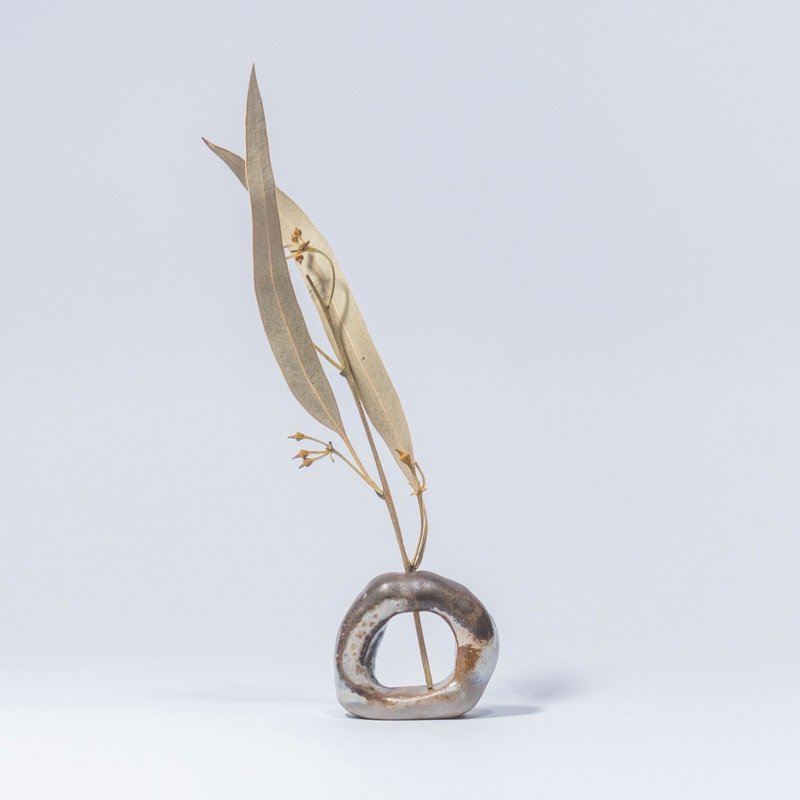 No.84 插花小物| 线香座| 云泥 | 陶瓷 - 香薰/精油/线香 - 陶 咖啡色