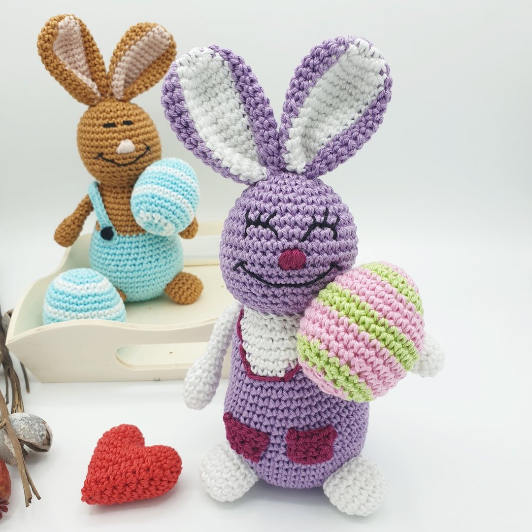 The Cute Bunny Couple | Amigurumi Easter Crochet Pattern PDF - 手工艺教程/工具书 - 其他材质 