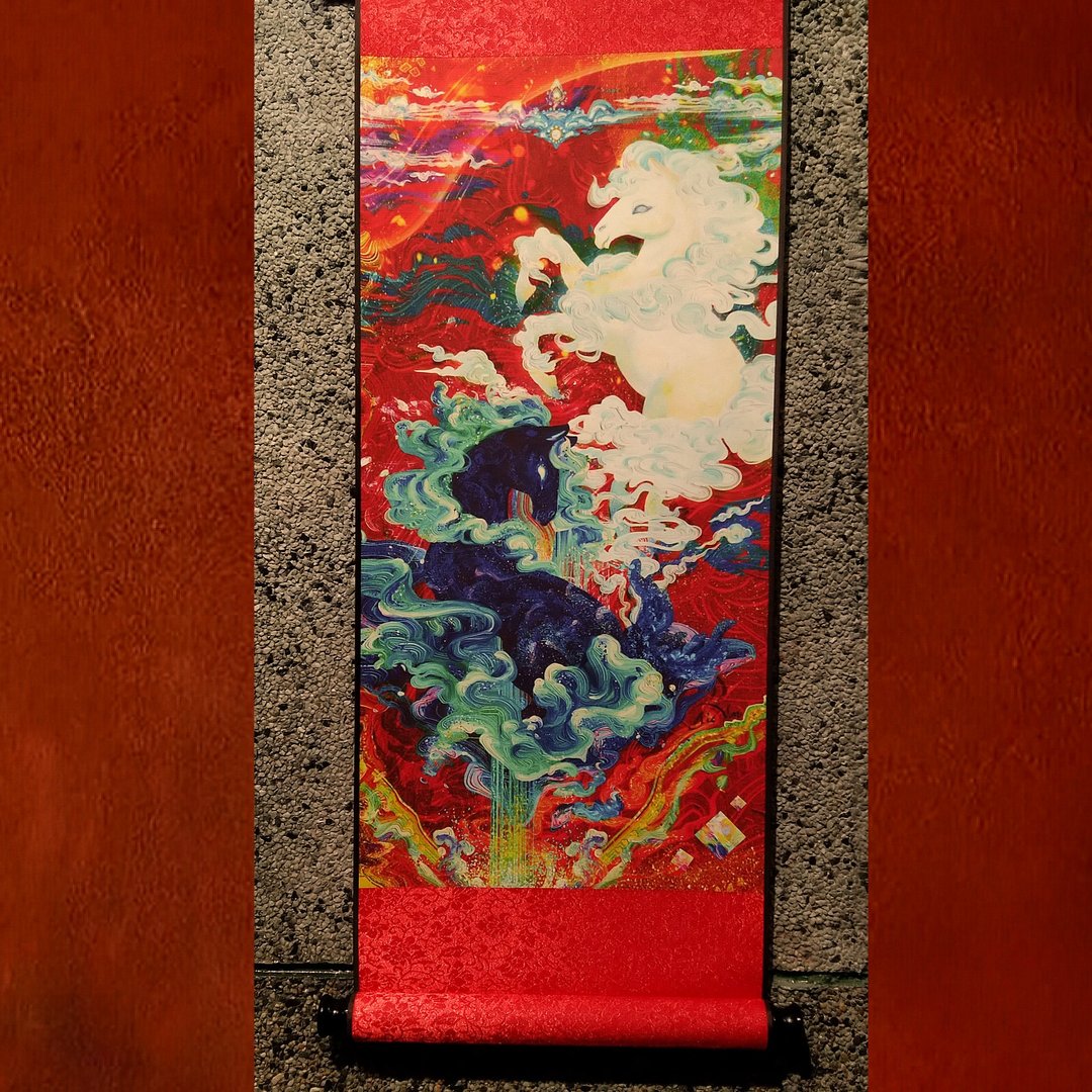 .水火既济 福满迎春。祈福艺术绘卷 | 羯梵艺术 - 海报/装饰画/版画 - 丝．绢 