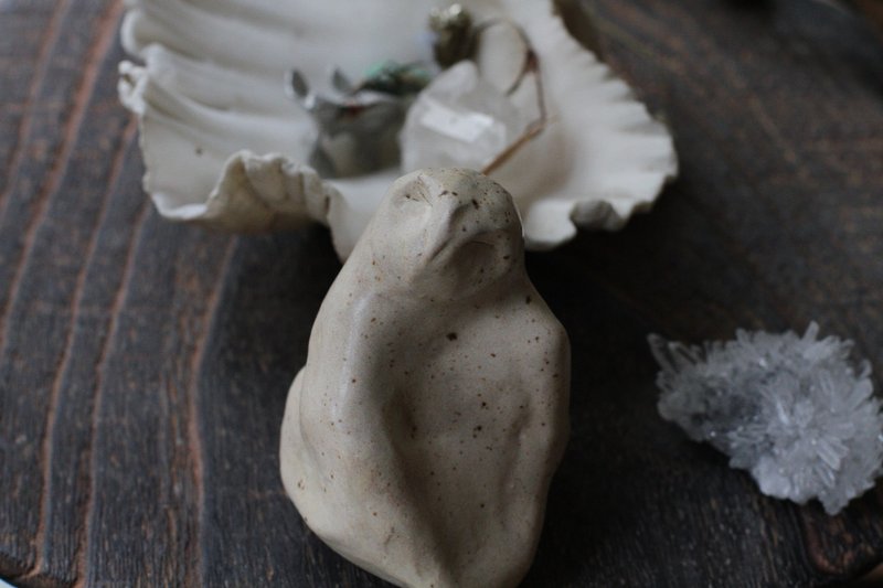 纯手捏行禅修行陶偶/摆饰 - 摆饰 - 陶 白色