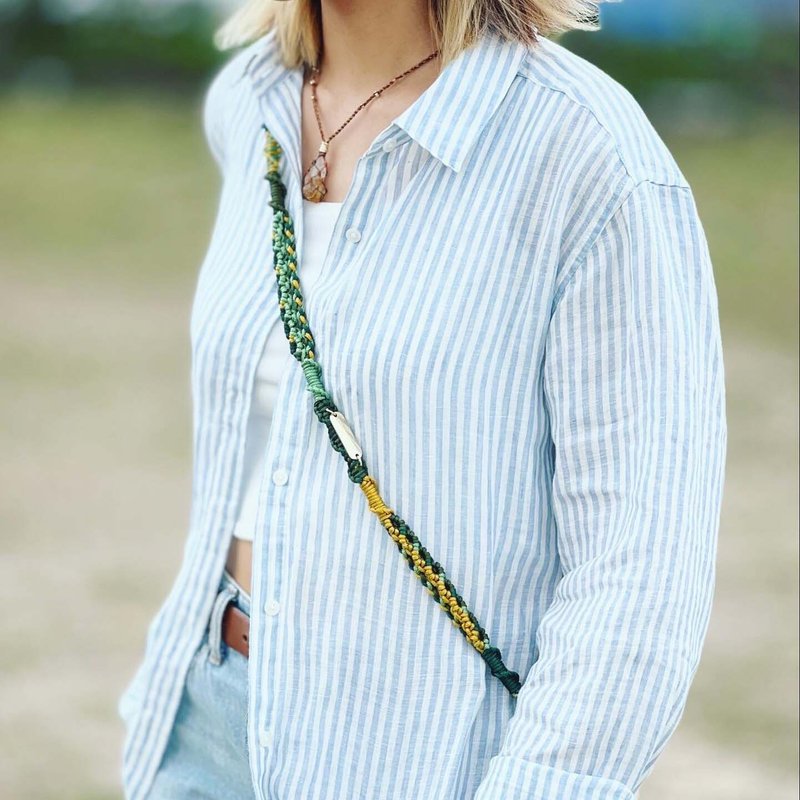 编织手机挂绳/电话绳/斜背带 | Outing Strap 2.0 | 丛林 - 挂绳/吊绳 - 丝．绢 绿色