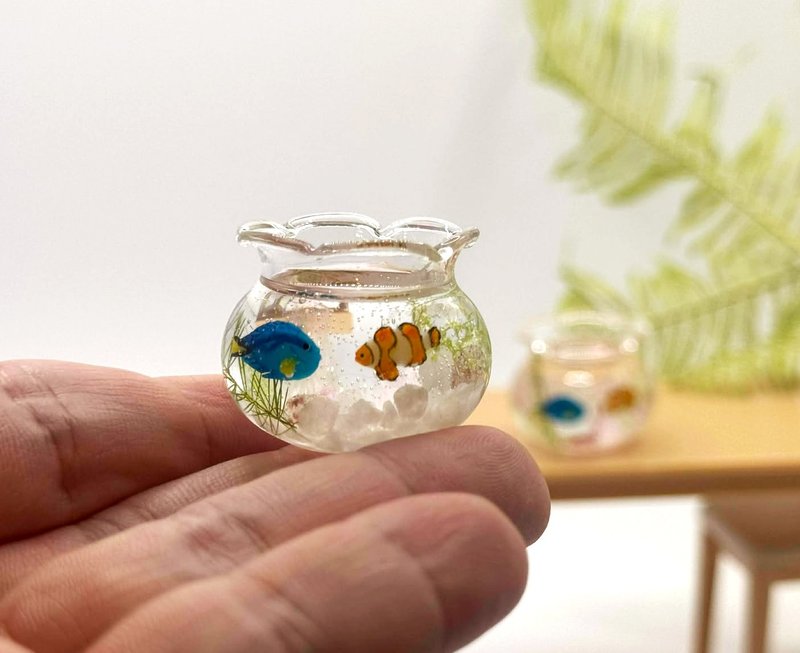 海底的相遇 手作迷你鱼缸 - 玩偶/公仔 - 其他材质 蓝色