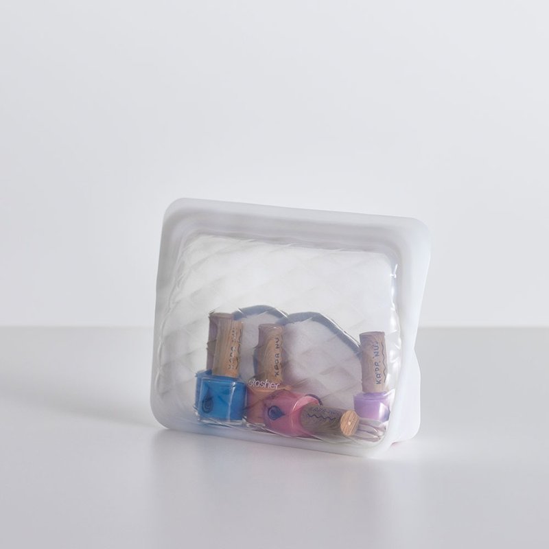 【新品】美国 Stasher 美妆收纳硅胶密封袋-站站-白 - 化妆包/杂物包 - 硅胶 白色